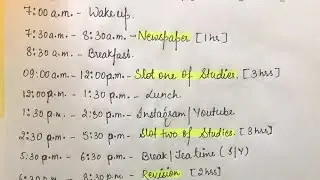 study time table in lockdown