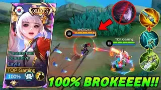 GLOBAL LAYLA BEST HIGH DAMAGE BUILD & GUIDE TO RANK UP FASTER!!(100% BROKEEEN)😯 - MLBB