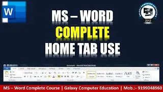 How to Use Home  in MS word 2019