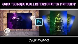 Quick Technique Dual Lighting Effect In Photoshop | ZaibyGraphics: 5 Minute Photoshop Tutorial