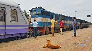 Diesel Engines At Margao Train Station, Goa, India
