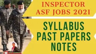 INSPECTOR ASF FPSC JOBS 2021 | SYLLABUS | SOLVED PAST PAPERS |
