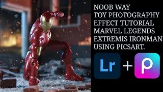 Noob Way Toy Photography Effect Tutorial Marvel Legends Extremis Ironman Using Picsart.
