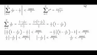 Convergence of a series an analytical  demonstration