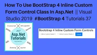 How to use bootstrap 4 inline custom form class in asp.net || vs2019 