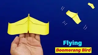 Flying Paper Bird Plane - How to Make a Boomerang Bird