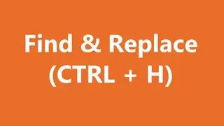 Excel Shortcuts - Find And Replace
