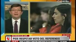 Senador Ortiz se refirió sobre la repostulación de autoridades en la cadena CNN