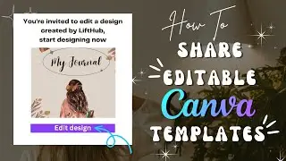 How To Share Editable Canva Design/ Link | Canva Tutorials