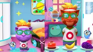 My Talking Tom LEVEL 36 VS LEVEL 38 VS LEVEL 39 - My talking tom friends happymod
