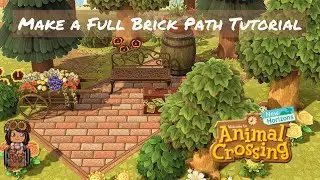 Full 17 Pc Brick Path Custom Design Tutorial / Color Pallet Choice tips Animal Crossing New Horizons