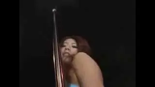 Maki blue bikini pole dance