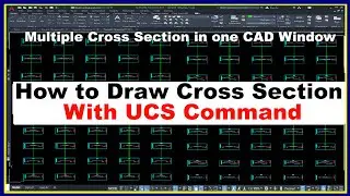 How to Draw Cross Section in AutoCAD With UCS Command .|Multiple Cross Sections|