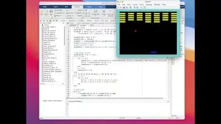 Simple breakout type game in Matlab just for the fun of it.