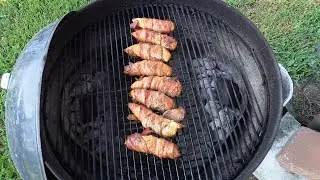 Bacon Wrapped Chicken Tenders (Weber Kettle)