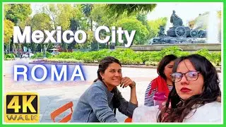 【4K】WALK Colonia ROMA CDMX Mexico City SLOW TV travel vlog