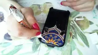 Точечная роспись чехла для телефона. Анна Соколова.