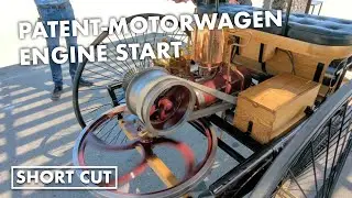 Benz Patent-Motorwagen from 1886 engine start