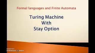 turing machine with a stay option