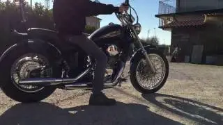Honda shadow vt  600 sound (original exhaust mod)