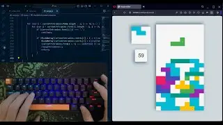 ASMR Programming - Coding Tetris Game - HTML CSS JS