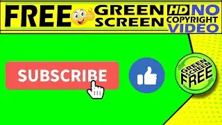 Subscribe button green screen NO copyright video 