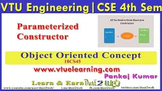 Parameterized Constructor | Object Oriented Concept | 18CS45 | VTU  | CSE | C++Programming