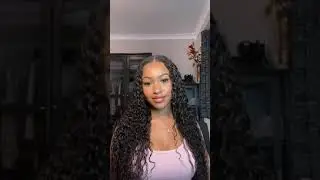 The wet look on curly hair🤩