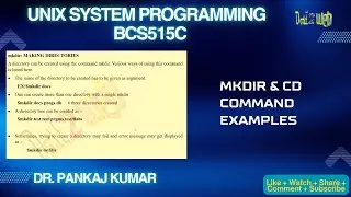 cd and mkdir | Navigate & Create Directories | UNIX System Programming | VTU | BCS515C
