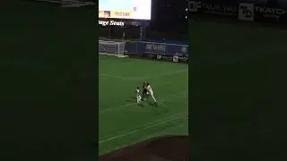 Nice touch by Jacob Evans to score the first one for Carolina Core FC vs  New York Red Bulls II