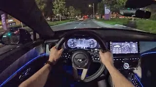 2023 Bentley Flying Spur Speed POV Night Drive (3D Audio)(ASMR)