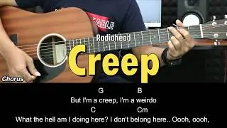 Creep - Radiohead | EASY Guitar Tutorial with Chords / Lyrics - Guitar Lessons