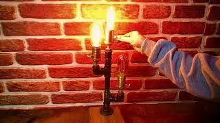 Rustik Tasarım Steampunk 3'lü Gece/Masa Lambası - Atölye Rustik