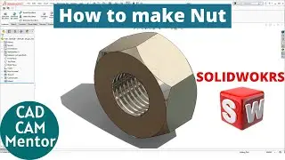 How to make nut in soldiworks | solidworks tutorials