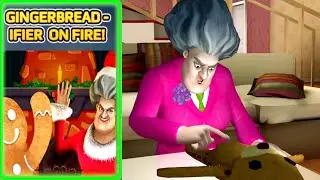 المدرسة الشريرة مرحلة رجل البسكويت | Scary Teacher 3D New Level Gingerbread Ifier On Fire