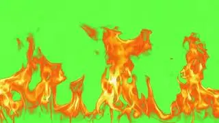 Green Screen Animated  Fire No copyright