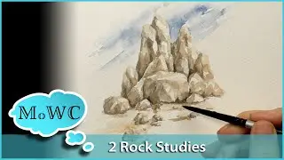Painting Rocks and Boulders, Two Studies