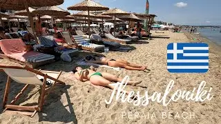Relaxing Beach Walk in Sunny Peraia Beach | Thessaloniki, Greece 🇬🇷