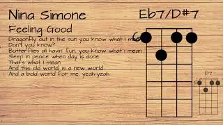 Nina Simone - Feeling Good UKULELE TUTORIAL W/ LYRICS