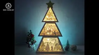 How to make 3D Christmas Tree Shadow Box
