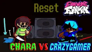 Friday night funkin' crazygamer VS Chara! (Friday night funkin VS Chara mod) (custom dialouge)
