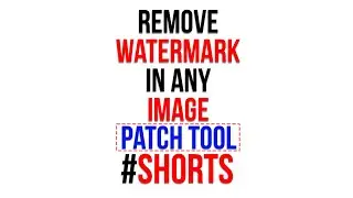 watermark Remove using patch tool 