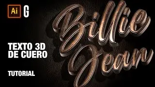 Illustrator Tutorial | Texto 3D de Cuero 100% Editable | 3D Leather Customizable Text