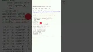 find maximum and minimum number in list #data science #pythonprogramming #python #coding