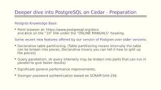 How to use Postgres on Cedar