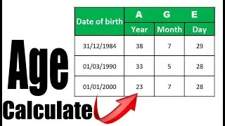 How to calculate age from date of birth using excel | Excel Secrets