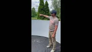 Installing an 18 foot liner on above ground hardsided pool.
