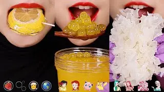 15MINUTES EMOJI FOOD ASMR COMPILATION FOR SLEEP, RELAXING EATING ASMR 🍋