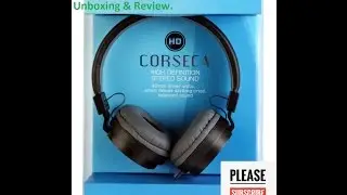 Corseca dmhw3213 Dynamic Wired Black Headphone on the ear Full Review & unboxing