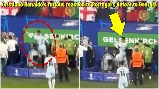 Unseen footage showing Cristiano Ronaldo's reaction to Portugal's loss to Georgia has emerged